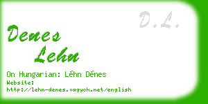 denes lehn business card